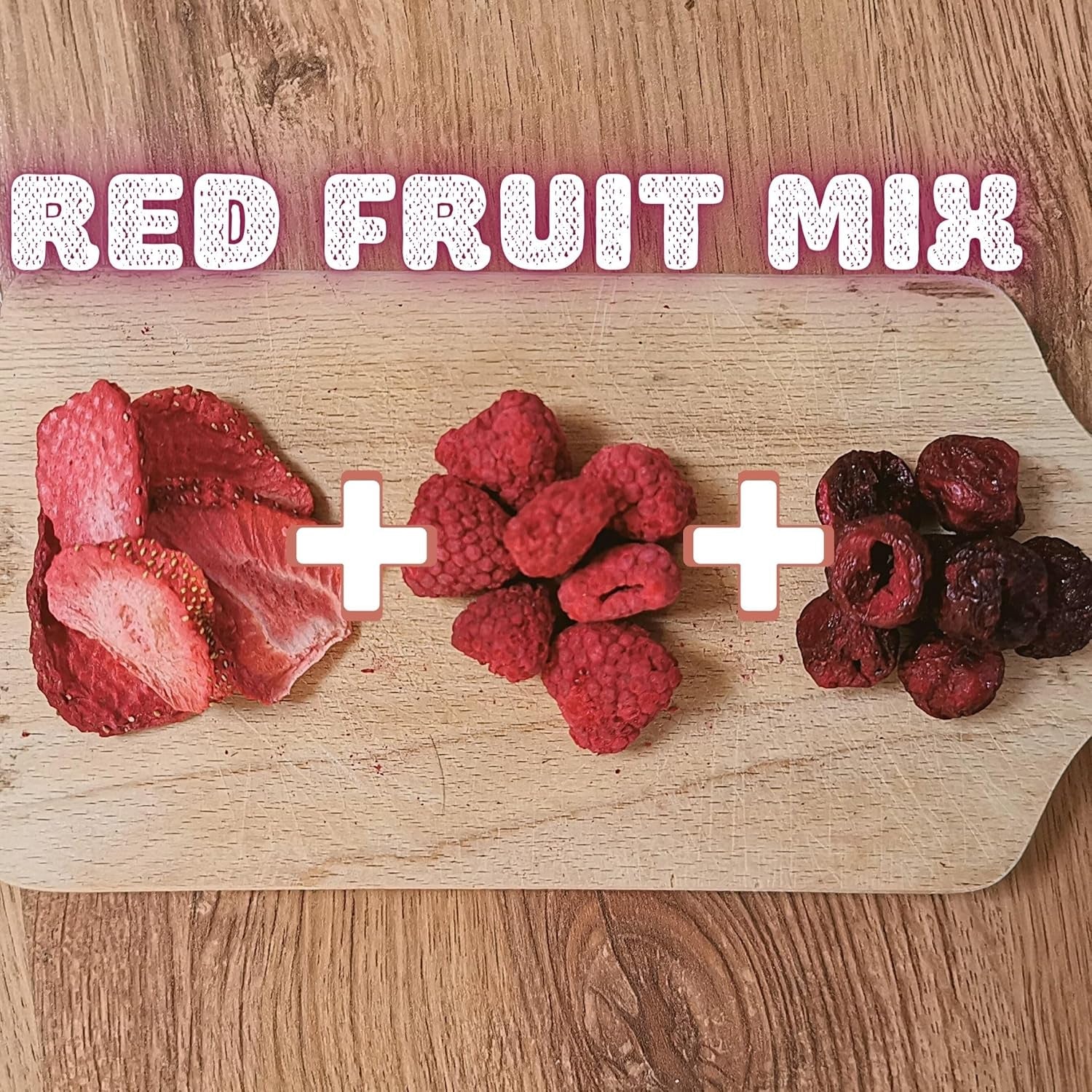 Freeze Dried Fruit Red Fruit Mix | XL 300g Freeze Dried Strawberries Raspberries Sour Cherries Dried Fruit Mix | Freeze Dried Fruit Strawberry Raspberry Sour Cherry | ZingyZoo Produse deshidratate Naty Shop