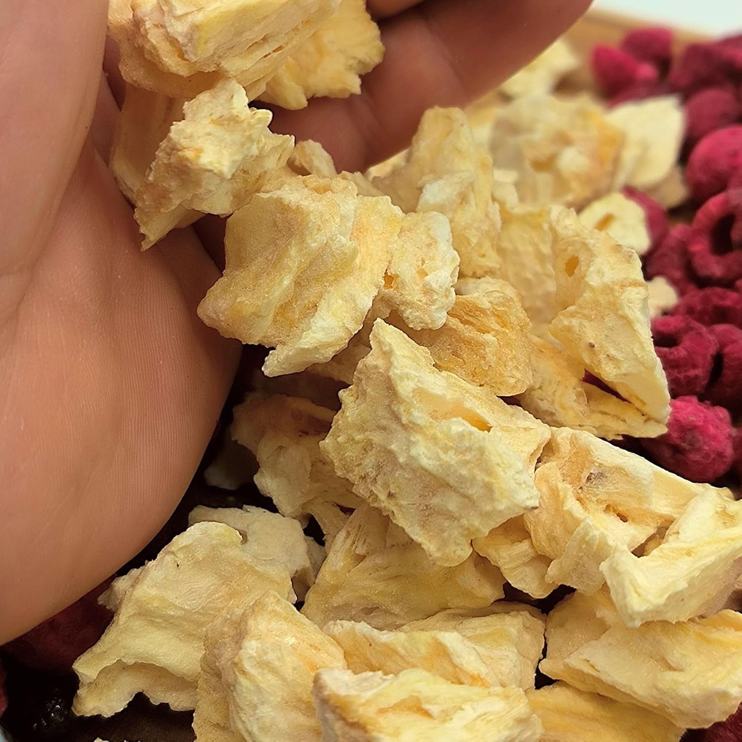 Fructe liofilizate | Ananas 100% pur Fructe liofilizate Ananas liofilizat | Fructe liofilizate fără zahăr adăugat | Ananas liofilizat crocant - aromat - delicios ZingyZoo Produse deshidratate Naty Shop