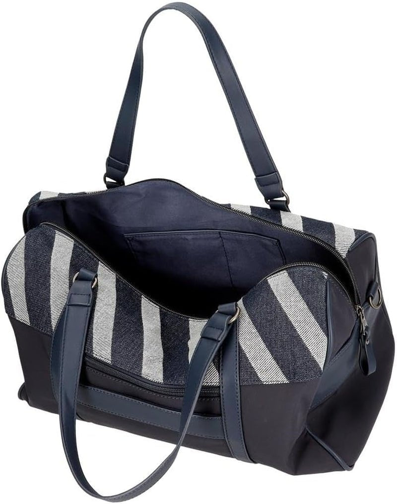 Geantă de voiaj Pepe Jeans Celine, albastru, 40 x 25 x 20 cm, poliester, cu detalii din imitație de piele, 20 l, de Joumma Bags, albastru, geantă de voiaj Bagaje și echipament de călătorie Naty Shop