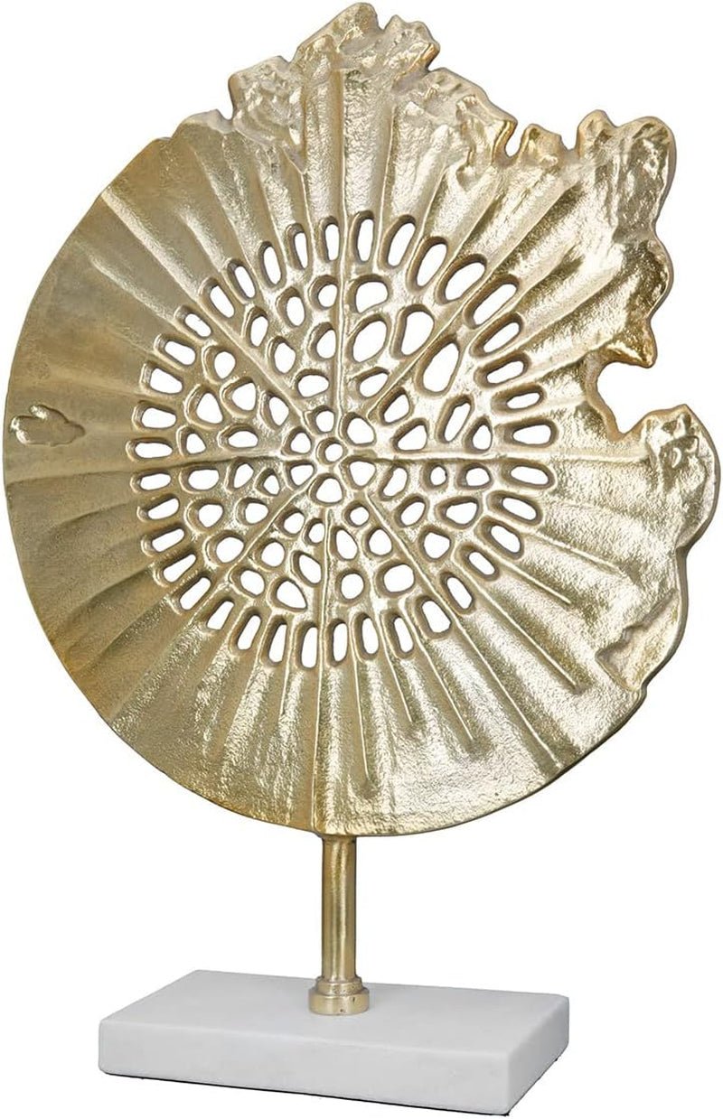 GILDE Deko große Figur Skulptur XXL - sculptură decorativă argintie realizată din aluminiu culoare: argintiu - decorare camera de zi cadou aniversare înălțime 114 cm Statuete si sculpturi Naty Shop Aur Înălțime 51 cm