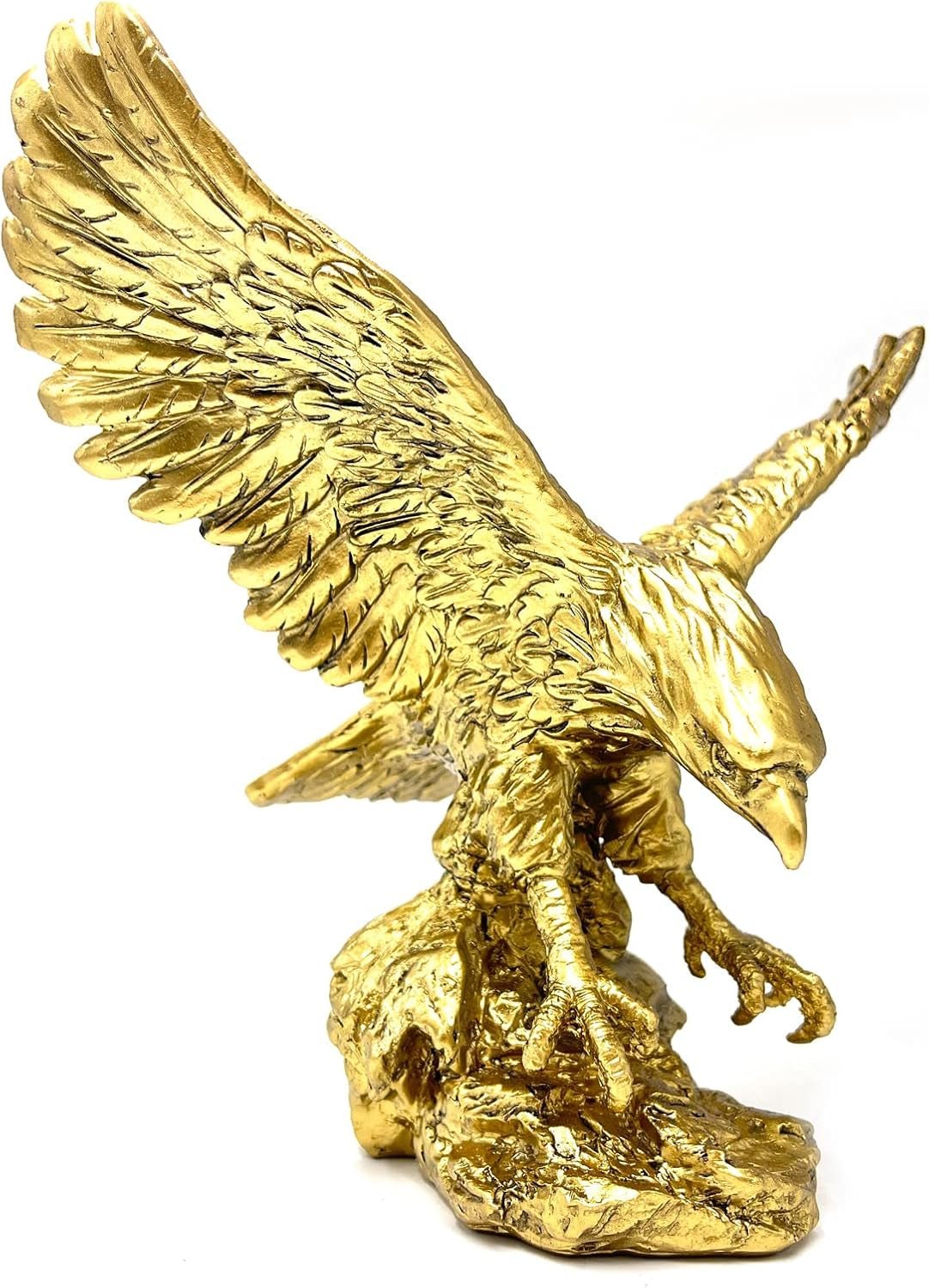 Golden Eagle Resin Ornaments Statue, Golden Eagle Sculptura Modern Home Office Figurine Decor Desktop Decoration (Golden 1) Statuete si sculpturi Naty Shop