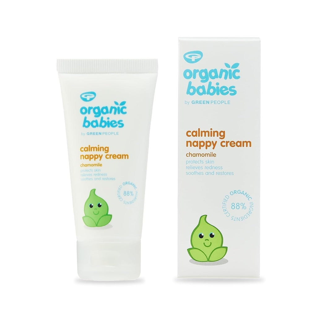 Green People - Cremă organică calmantă pentru scutece pentru copii - Oxid de zinc natural și organic - Eczema Friendly - Fără parabeni, 50ml Copii - Baie si Skincare Naty Shop Titlu implicit