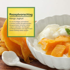 Howa mango uscat - fructe uscate în calitate organică, naturale și nesulfurate - ideal pentru gătit, copt sau ca o gustare sănătoasă - felii de mango - fără zahăr - 1000 g Produse deshidratate Naty Shop
