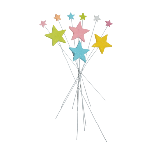 Set of 10 edible decorations, Stars