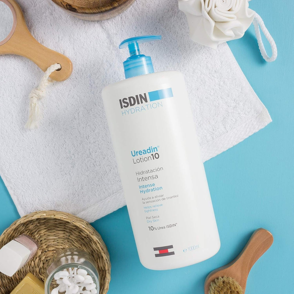 ISDIN Ureadin Lotion 10 (1000ml) | Loțiune de corp cu hidratare intensivă pentru pielea uscată 10% uree Copii - Baie si Skincare Naty Shop