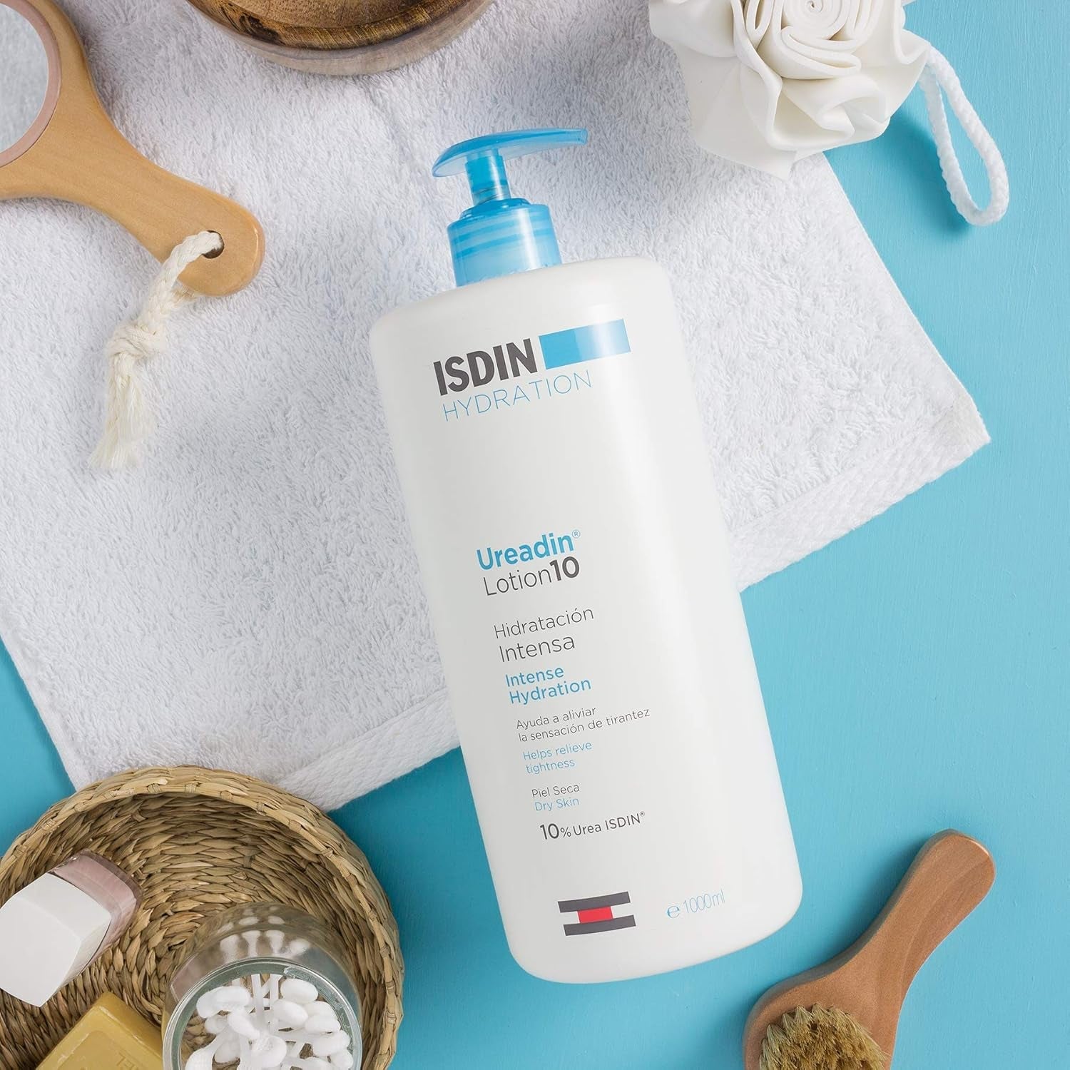 ISDIN Ureadin Lotion 10 (1000ml) | Loțiune de corp cu hidratare intensivă pentru pielea uscată 10% uree Copii - Baie si Skincare Naty Shop