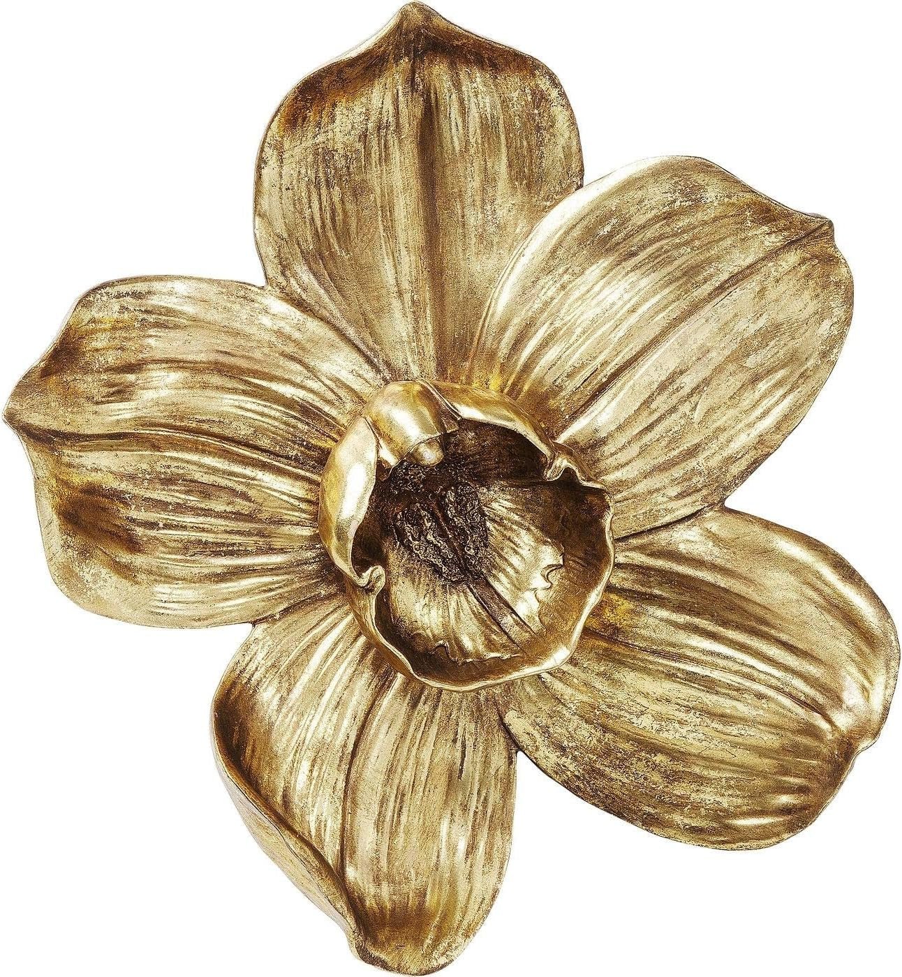 Kare Design decor de perete Orhidee, alb, XL, decor de perete, aspect floare de orhidee, handmade, 25x24x7 cm (h/w/d) Statuete si sculpturi Naty Shop Aur 40L X 3B Cm