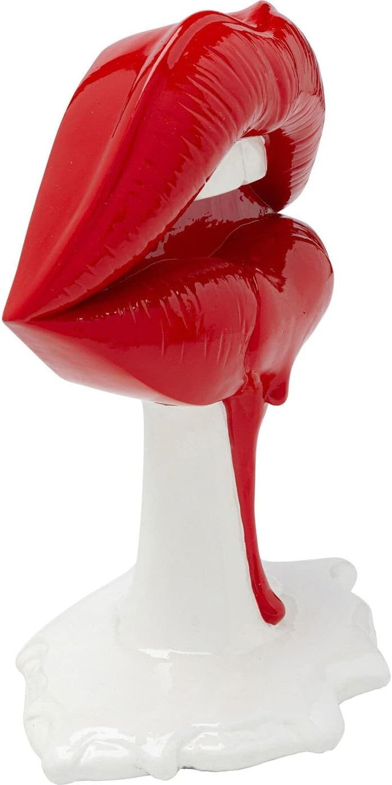 Kare Design obiect decorativ Hot Lip, alb/roșu, accesoriu pentru casă, buze, gură, 26x21x14 cm (h/w/d) Statuete si sculpturi Naty Shop