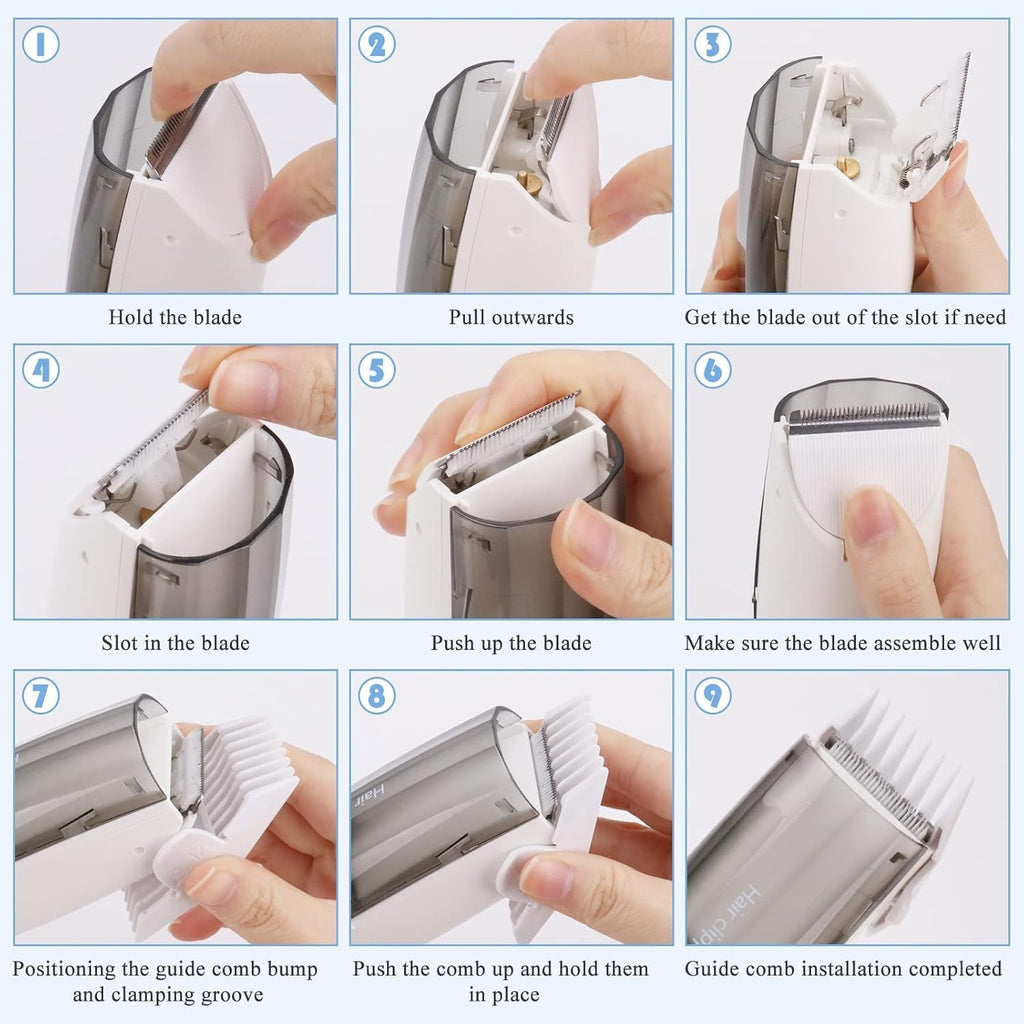 Mașină de tuns păr pentru copii, mașină de tuns păr pentru copii, mașină de tuns păr fără zgomot pentru copii mici cu 3 piepteni de ghidare, rezistent la apă Copii - Baie si Skincare Naty Shop