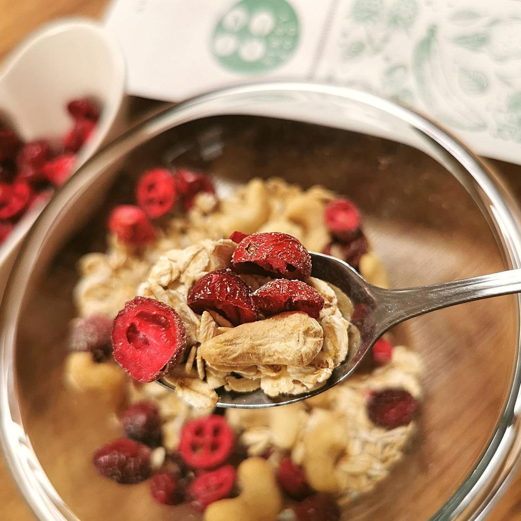 Merișoare liofilizate fără zahăr | XL 250g Merișoare liofilizate naturale neîndulcite | Fructe liofilizate naturale sălbatice | Merișoare liofilizate | ZingyZoo Produse deshidratate Naty Shop