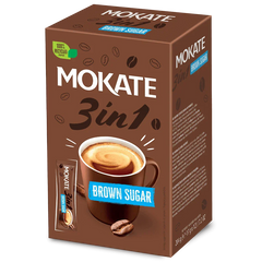 MOKATE 3in1 Brown Sugar Cafea Instant Plic 24x17g Cafea Naty Shop