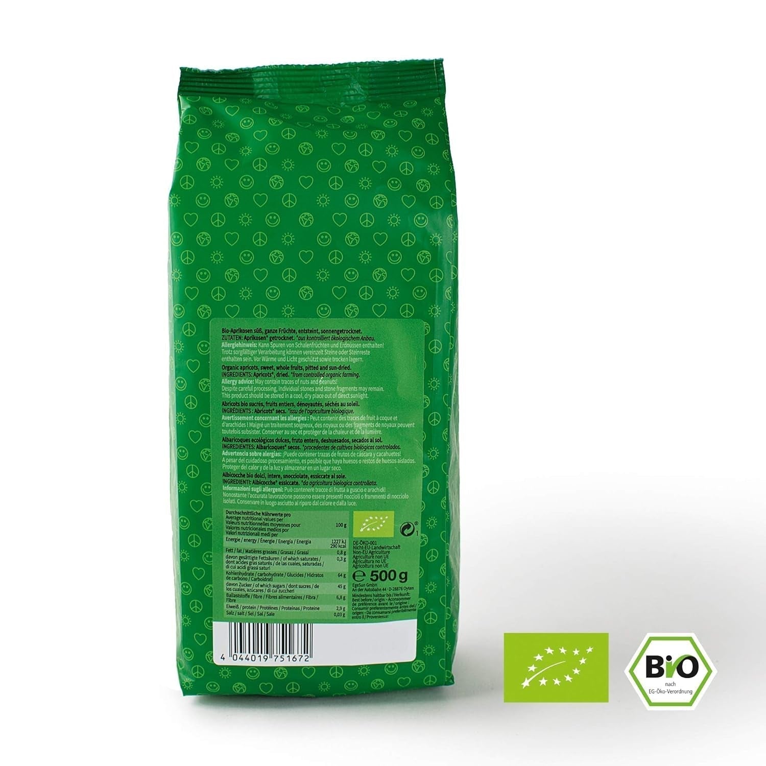 Mundo Feliz Caise uscate cu sâmburi din agricultura ecologică, 2 x 500 g Produse deshidratate Magazinul meu