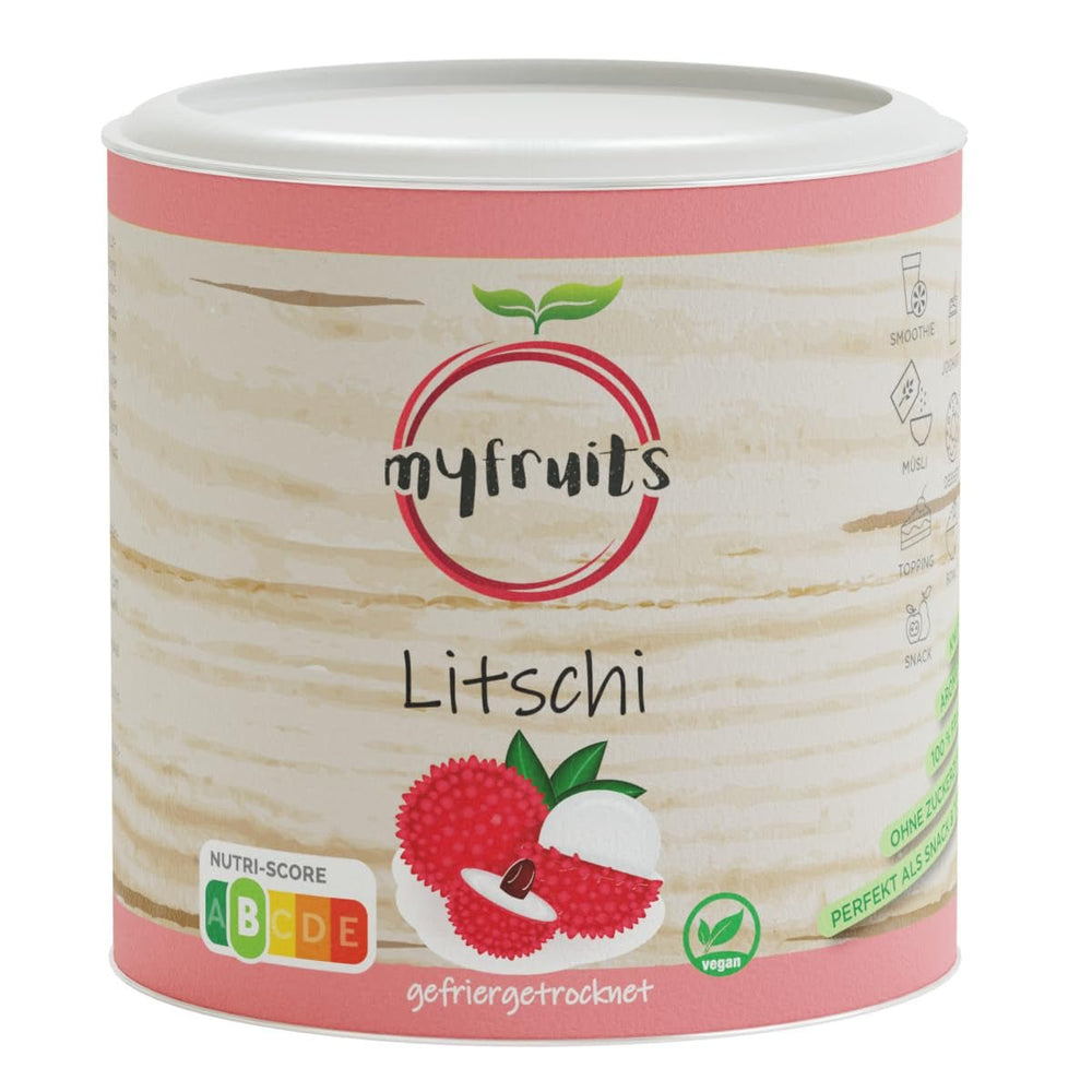 myfruits lychee, liofilizat, 80g, fără aditivi, 100% fructe, fructe liofilizate și fructe uscate Produse deshidratate Naty Shop Titlu implicit