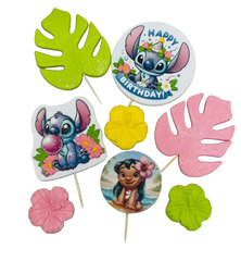 Set of 8 edible cake decorations