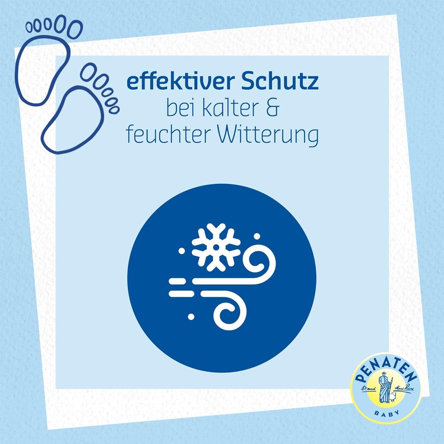 PENATEN Wind & Weather Cream (75 ml), îngrijire a pielii bebelușului cu protecție în vreme rece și umedă, cremă protectoare de îngrijire a bebelușului cu calendula bogată hrănește pielea și formează o barieră protectoare Copii - Baie si Skincare Naty Shop
