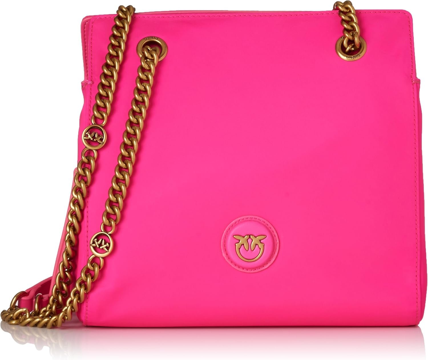 Pinko Femeii Recycled Gate Shopper RECYCELTES Nylon + Genti Femei Naty Shop N17Q_Pink Pinko-Antique Gold