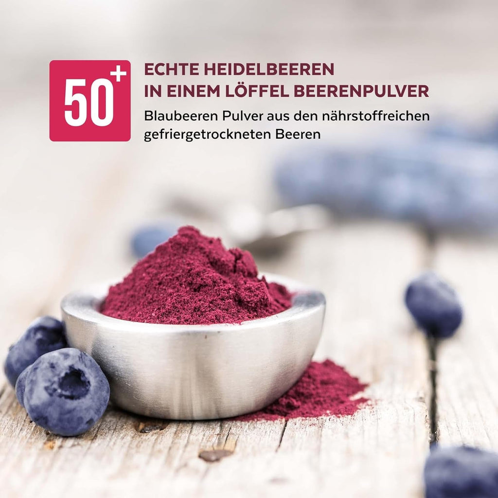 Pulbere organică de afine sălbatice, afine întregi liofilizate, 100% calitatea alimentelor crude, bogate în antioxidanți și vitamina C, fără zahăr adăugat, recoltate în Europa de Nord Produse deshidratate Naty Shop