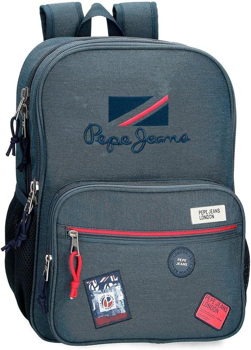Rucsac școlar Pepe Jeans Kay cu două compartimente Albastru 30x40x13 cm Poliester 15,6L Rucsacuri si ghiozdane premium Naty Shop Rucksack