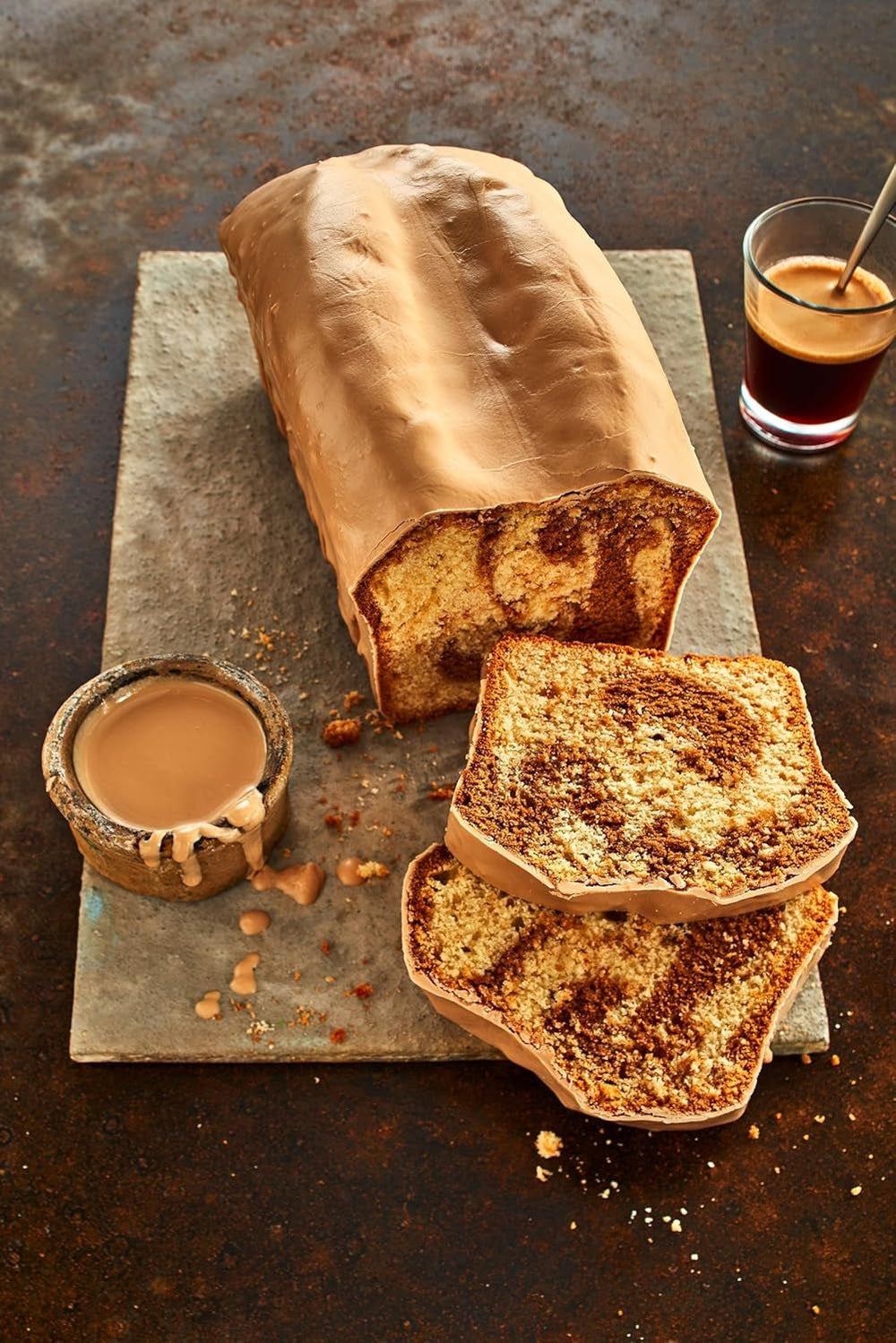 RUF Cake Glaze Hazelnut, 100g într-o pungă, rezistent la microunde, pentru glazurarea prăjiturilor cu nuci, praline și negrese, fără gluten (pachet de 4) Pasta de zahar Naty Shop