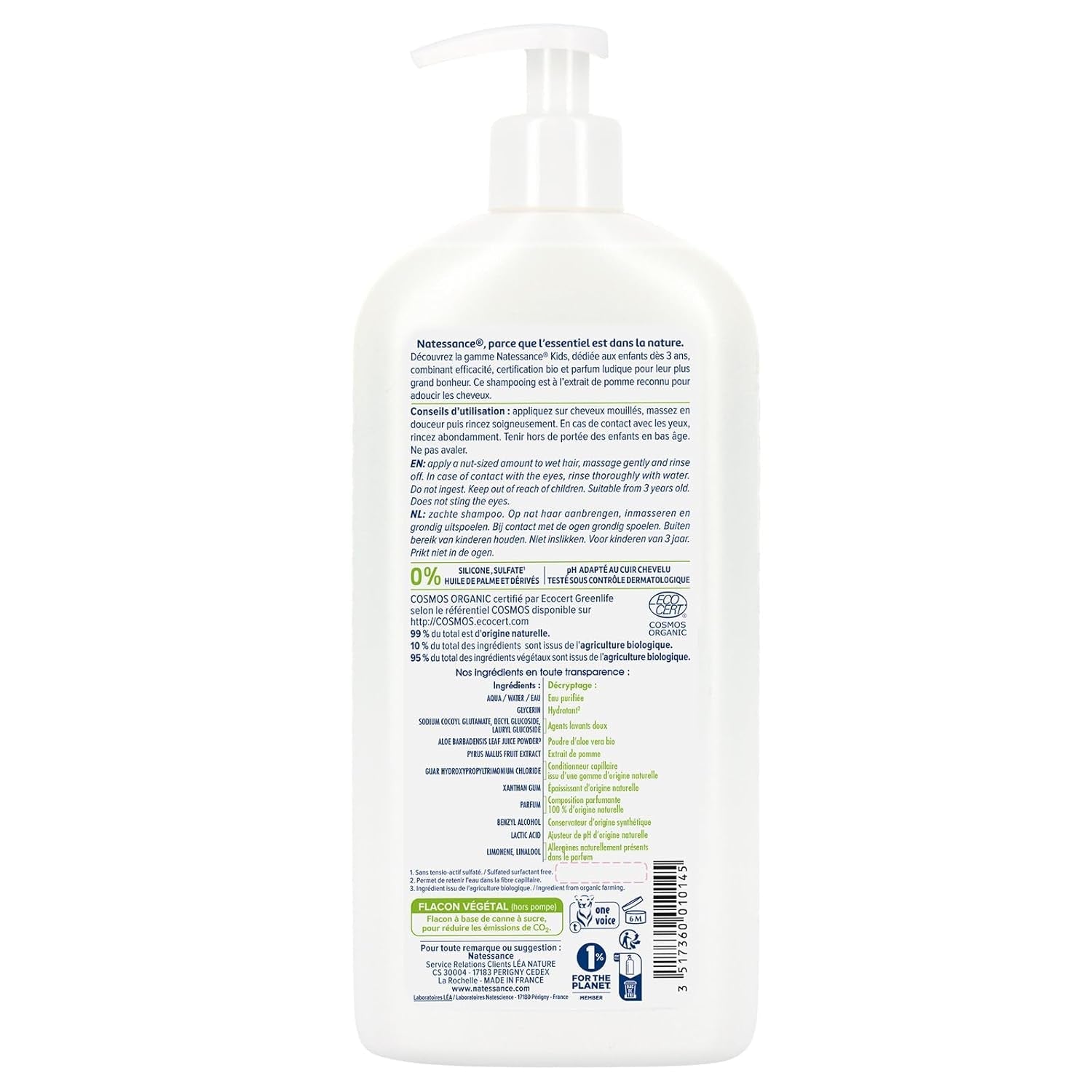 '- Șampon de mere pentru copii Copii - Baie si Skincare Naty Shop