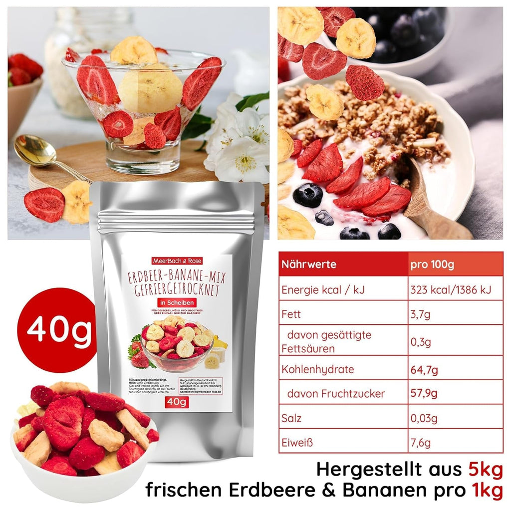 Set de degustare de fructe liofilizate 5x40g, căpșuni fructate liofilizate, zmeură, ananas, mango și amestec de căpșuni-banană, fără aditivi, fabricat în Germania Produse deshidratate Naty Shop