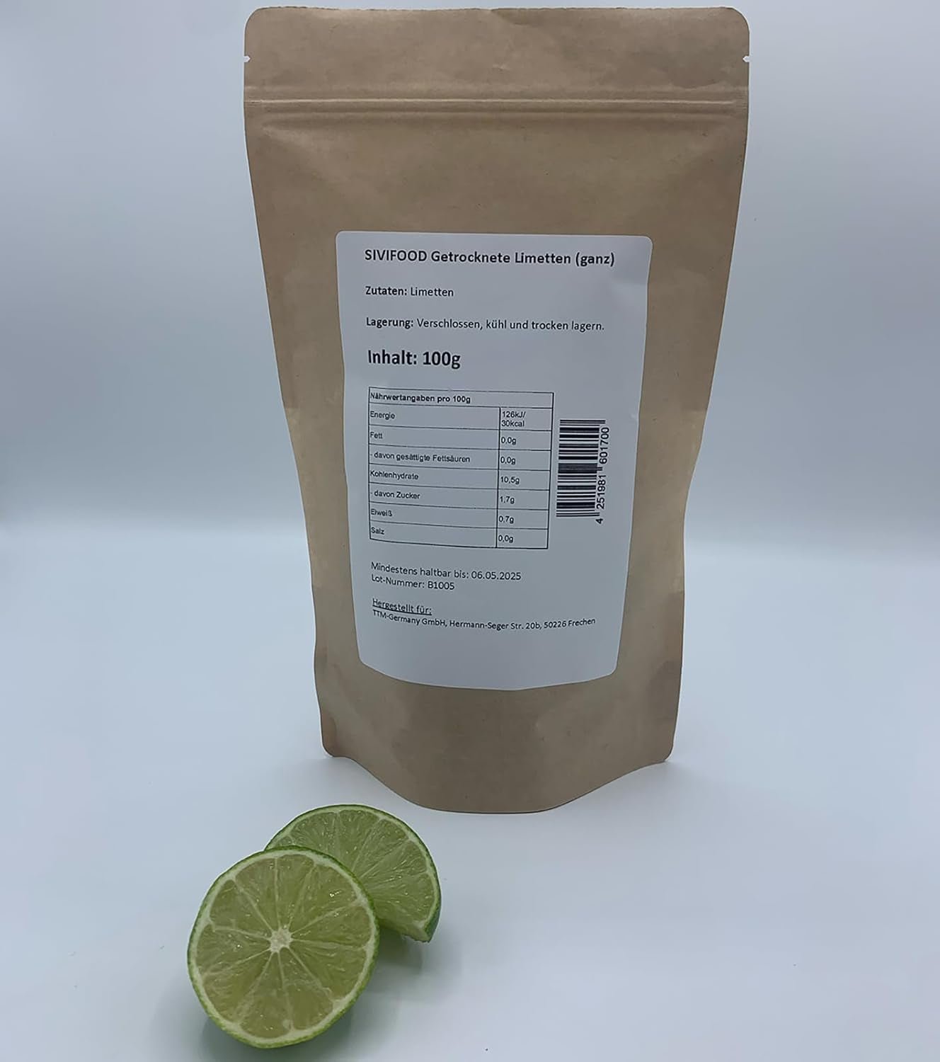 SIVIFOOD lămâi verzi uscate întregi 100g - Limo Amani Loomi lămâi verzi întregi aromate uscate natural Limu Omani Omani lime deco Produse deshidratate Naty Shop