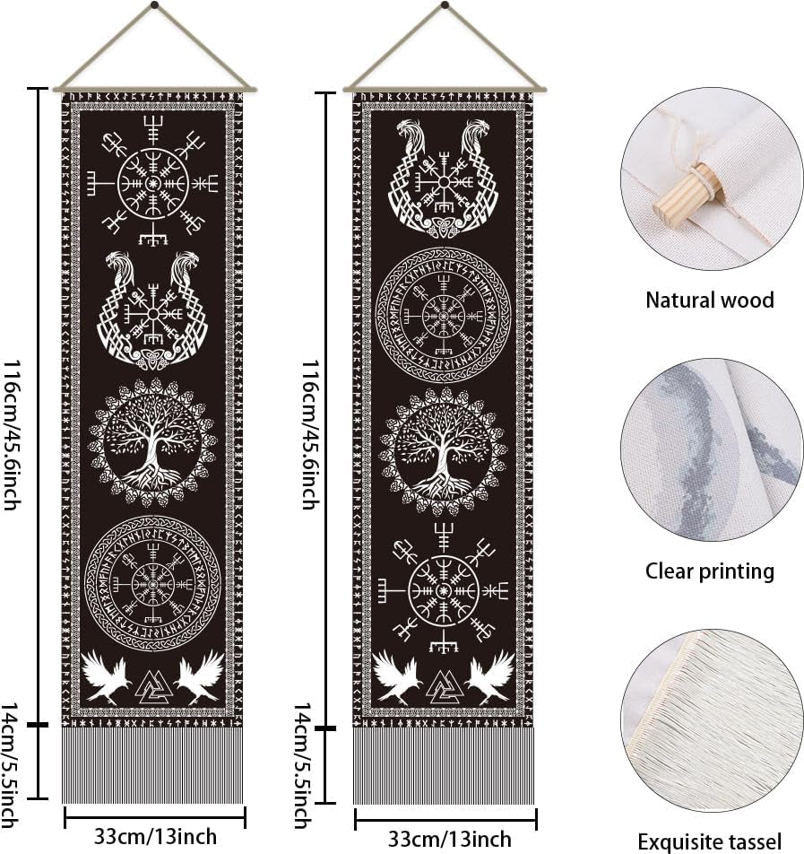 Tapiserie ahandmaker simbol viking copacul vietii rune Casa - Accesorii si Decoratiuni Naty Shop