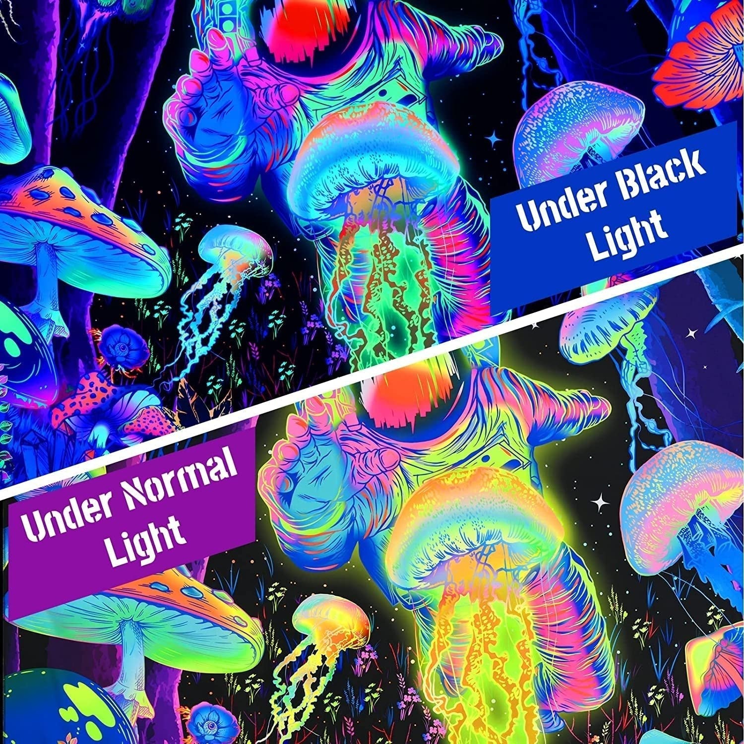 Tapiserie alishomtll black light abstract wall art Casa - Accesorii si Decoratiuni Naty Shop
