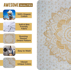 Tapiserie aur metalic mandala bumbac indian plaja arunca Casa - Accesorii si Decoratiuni Naty Shop