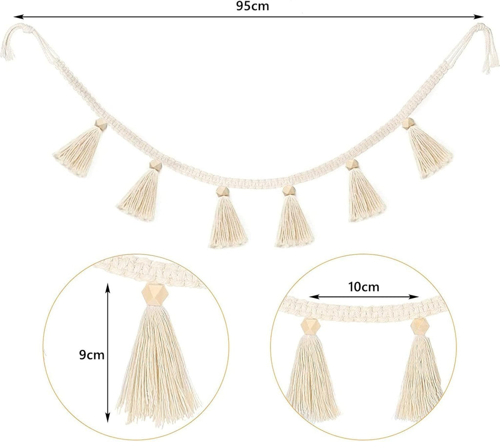 Tapiserie bucati franjuri ghirlanda banner bumbac tesute Casa - Accesorii si Decoratiuni Naty Shop