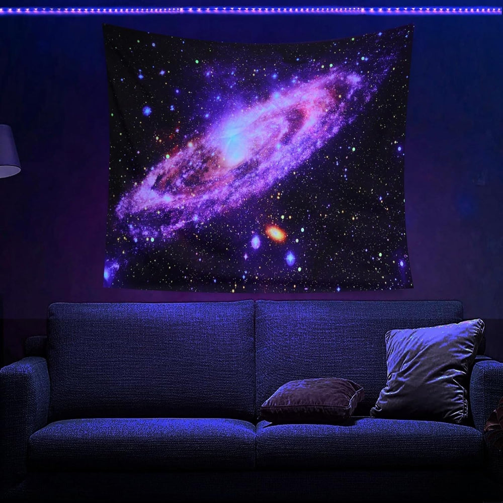 Tapiserie galaxie fluorescenta cer instelat lumina neagra Casa - Accesorii si Decoratiuni Naty Shop