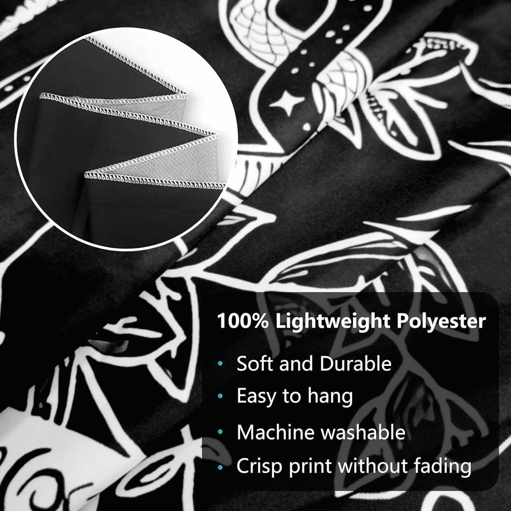 Tapiserie gothic halloween banner negru alb Casa - Accesorii si Decoratiuni Naty Shop