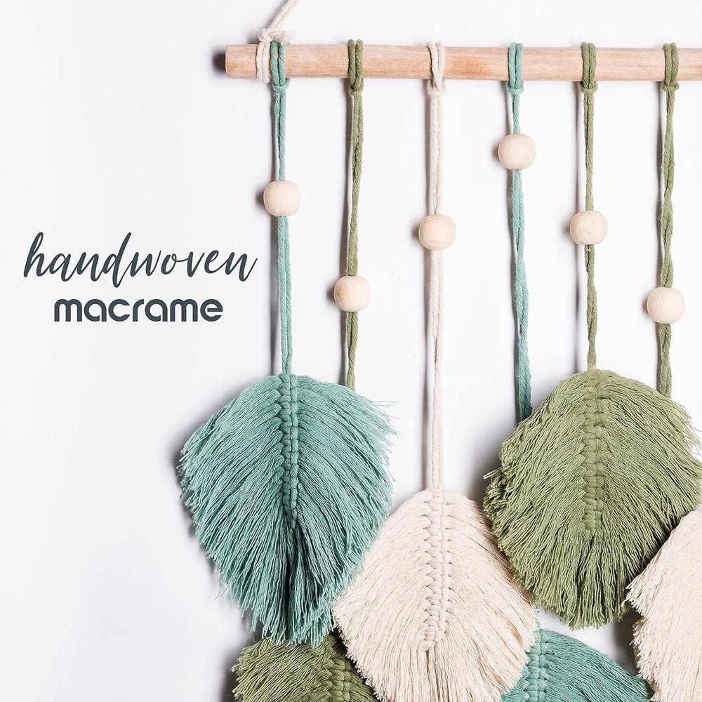 Tapiserie hanging handmade tesute frunze pana Casa - Accesorii si Decoratiuni Naty Shop