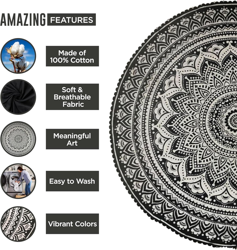 Tapiserie india beach towel round mandala hippielarge indian Casa - Accesorii si Decoratiuni Naty Shop
