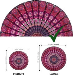 Tapiserie india prosop plaja rotund mandala hippie violet Casa - Accesorii si Decoratiuni Naty Shop