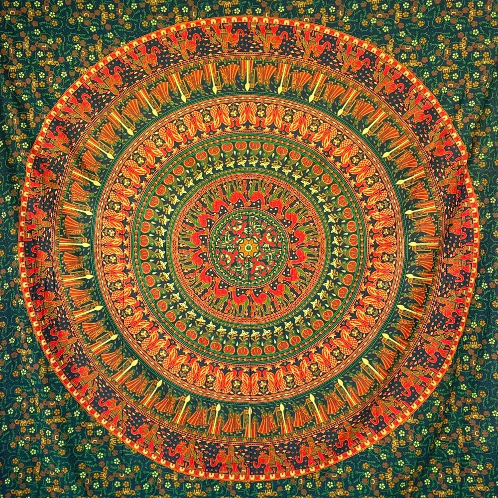 Tapiserie momomus mandala bumbac colorat desene orientale Casa - Accesorii si Decoratiuni Naty Shop Salutări 210L X 230B Cm