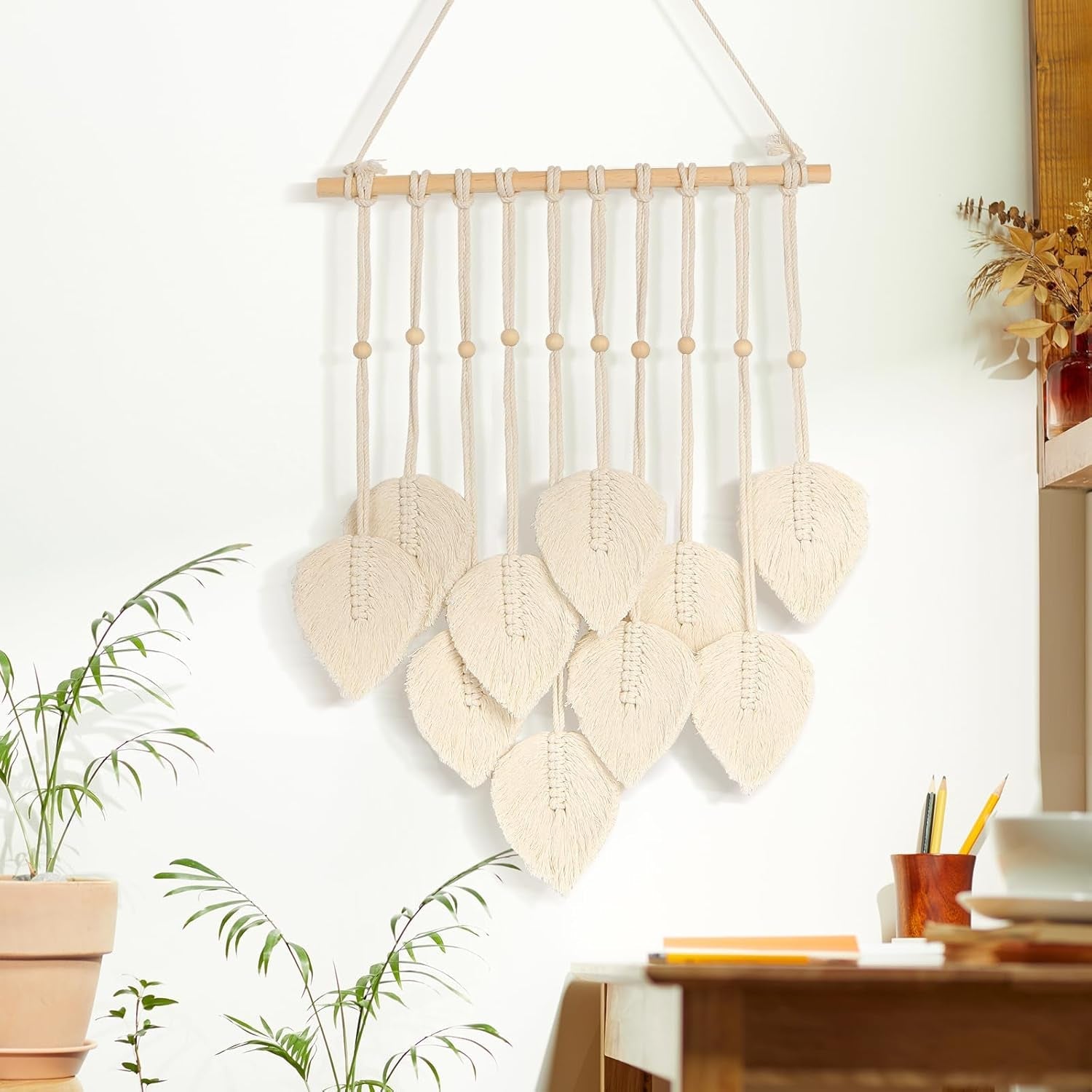 Tapiserie quotre manual plat ghirlanda tesute frunze Casa - Accesorii si Decoratiuni Naty Shop Default Title