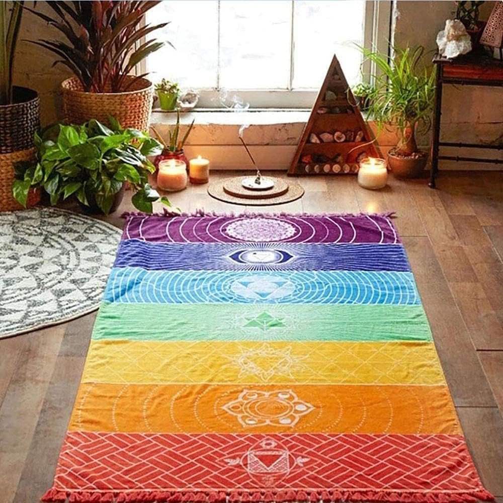 Tapiserie yoga meditation seven chakra hippie Casa - Accesorii si Decoratiuni Naty Shop