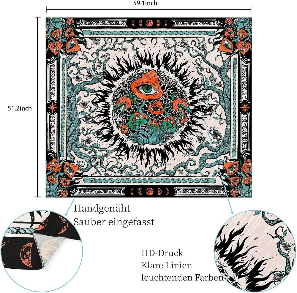 Tapiserie yrendenge ciuperci arderea soarelui panza hippie eyes Casa - Accesorii si Decoratiuni Naty Shop