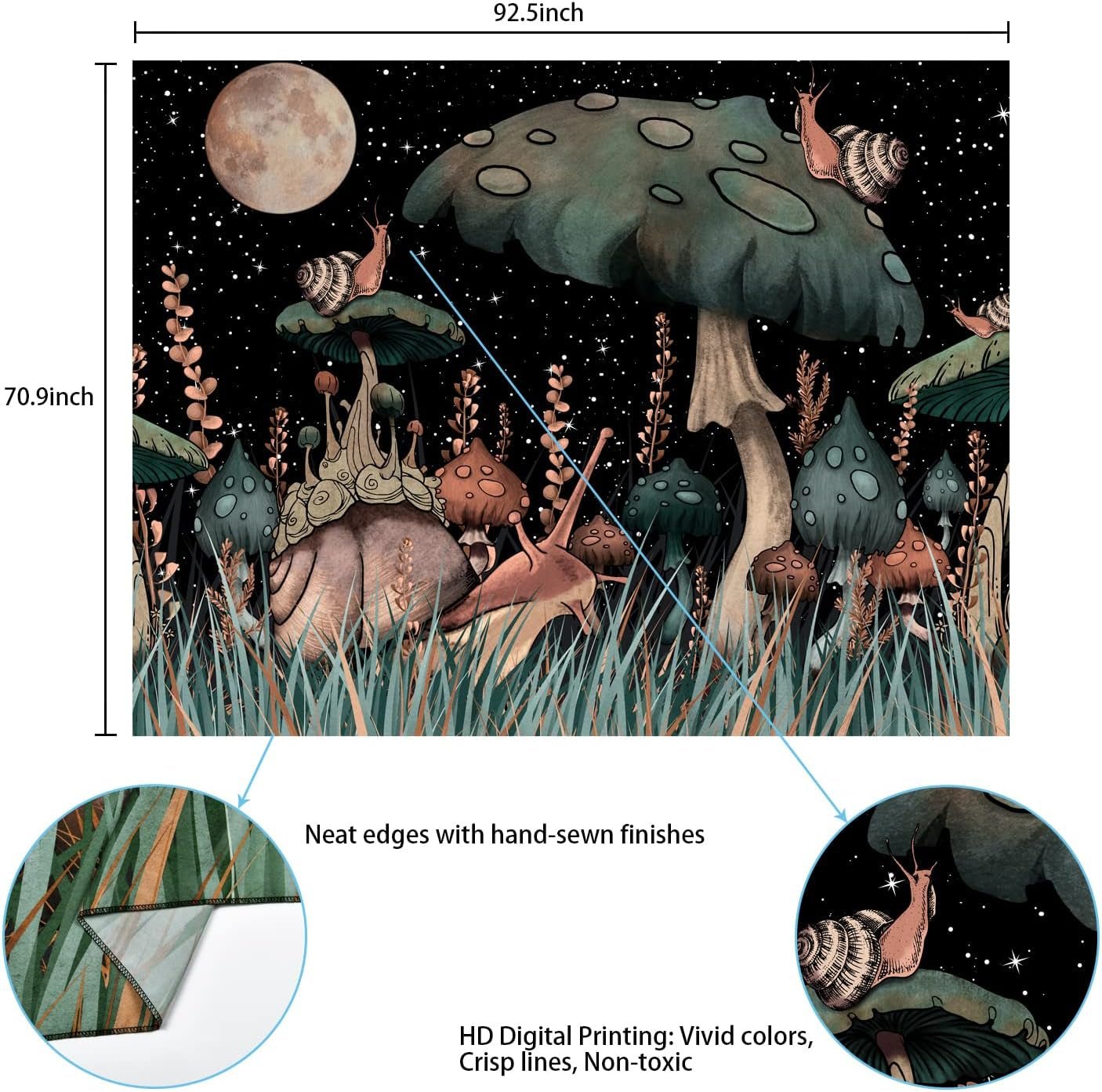 Tapiserie yugarlibi ciuperca padurea neagra melc hanging Casa - Accesorii si Decoratiuni Naty Shop