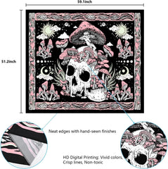 Tapiserie yugarlibi craniu roz ciuperci schelet Casa - Accesorii si Decoratiuni Naty Shop