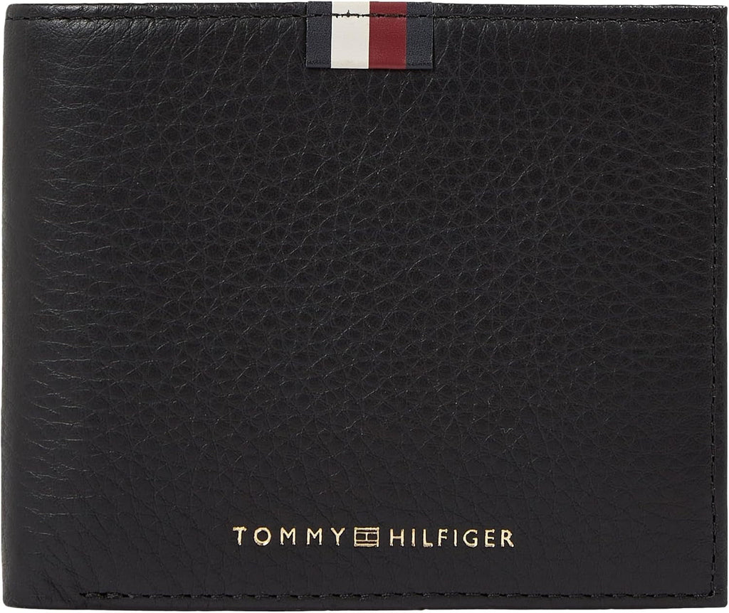 Tommy Hilfiger Men's Th Prem Lea Cc and Coin Am0am11265 Portofele Portofel Barbati Naty Shop Negru (negru) Os