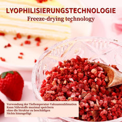 ULTHMOK căpșuni liofilizate 180 g - fără aditivi, căpșuni zdrobite din conserve practice Produse deshidratate Naty Shop