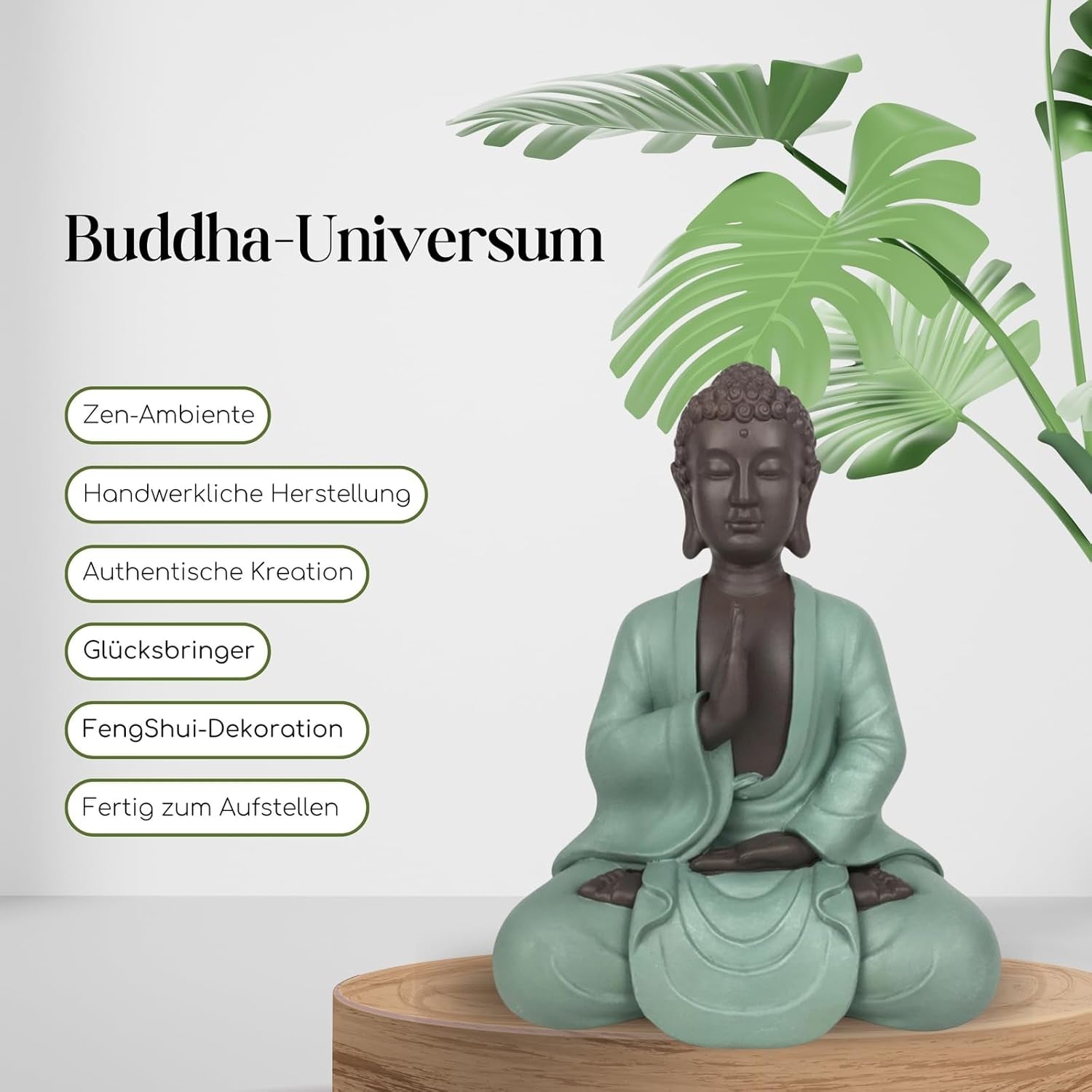 Zen Arôme SBM5 Statuie Zen Bodhi, verde/maro, 20 cm înălțime Statuete si sculpturi Naty Shop